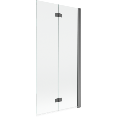 Mexen Mist parawan nawannowy 2-skrzydłowy prawy 90 x 150 cm, transparent, gun metal - 8A9-090-002-95-00-P
