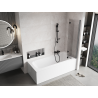 Mexen Mist parawan nawannowy 2-skrzydłowy prawy 90 x 150 cm, transparent, gun metal - 8A9-090-002-95-00-P