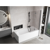 Mexen Mist parawan nawannowy 2-skrzydłowy prawy 90 x 150 cm, transparent, gun metal - 8A9-090-002-95-00-P