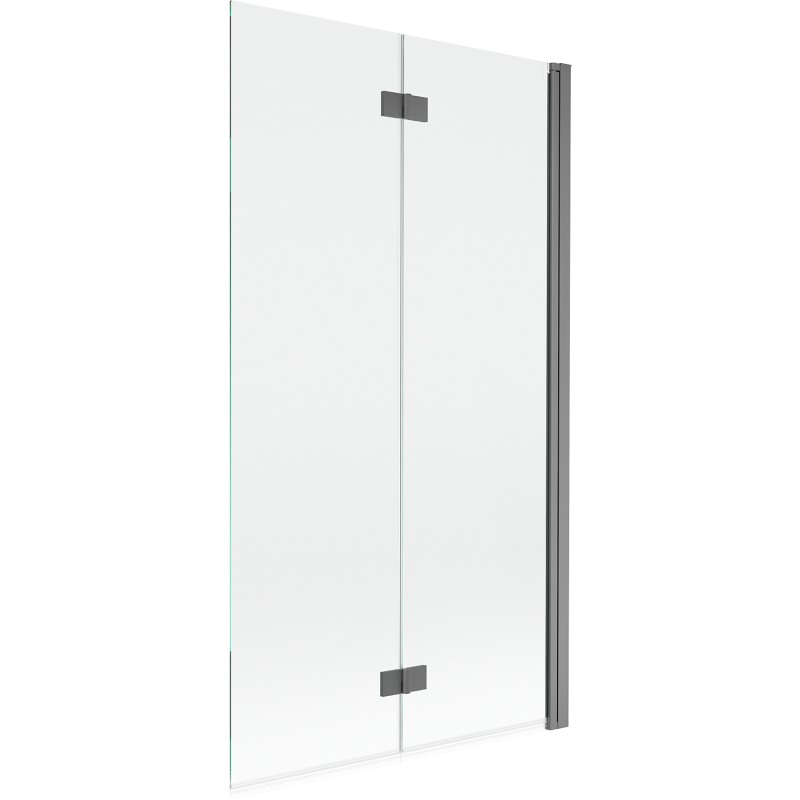 Mexen Mist parawan nawannowy 2-skrzydłowy prawy 100 x 150 cm, transparent, gun metal - 8A9-100-002-95-00-P