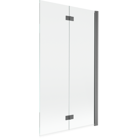 Mexen Mist parawan nawannowy 2-skrzydłowy prawy 100 x 150 cm, transparent, gun metal - 8A9-100-002-95-00-P