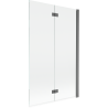 Mexen Mist parawan nawannowy 2-skrzydłowy prawy 110 x 150 cm, transparent, gun metal - 8A9-110-002-95-00-P