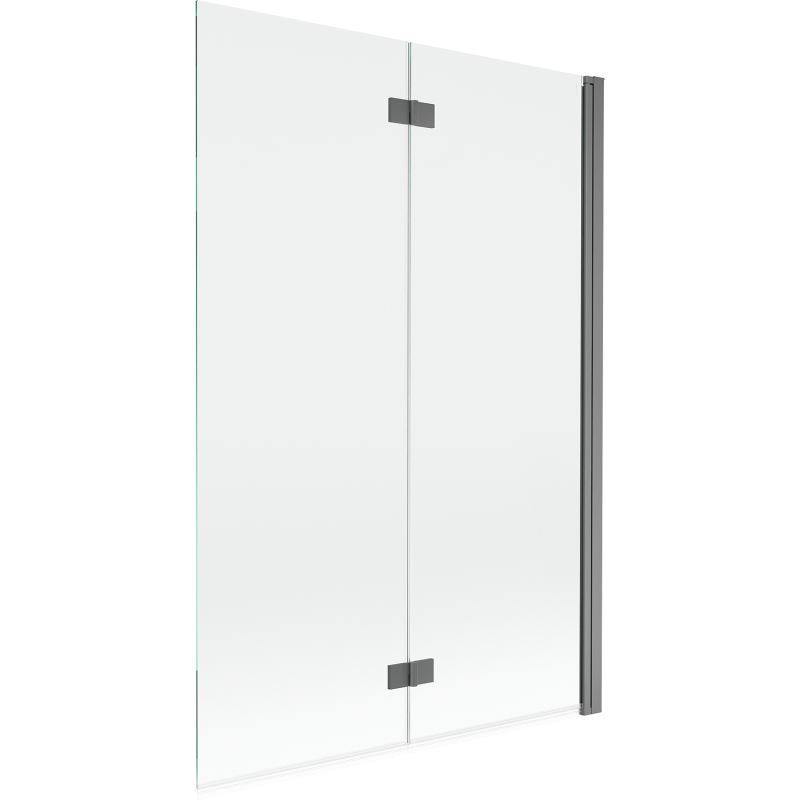 Mexen Mist parawan nawannowy 2-skrzydłowy prawy 120 x 150 cm, transparent, gun metal - 8A9-120-002-95-00-P