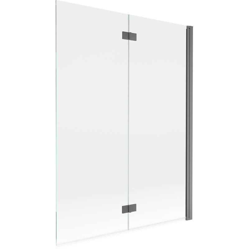 Mexen Mist parawan nawannowy 2-skrzydłowy prawy 130 x 150 cm, transparent, gun metal - 8A9-130-002-95-00-P