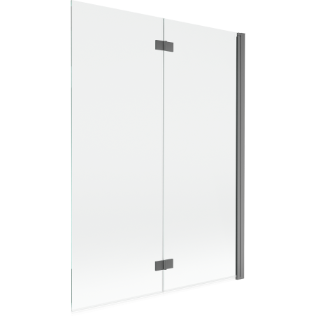 Mexen Mist parawan nawannowy 2-skrzydłowy prawy 130 x 150 cm, transparent, gun metal - 8A9-130-002-95-00-P