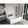 Mexen Mist parawan nawannowy 2-skrzydłowy prawy 130 x 150 cm, transparent, gun metal - 8A9-130-002-95-00-P