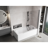 Mexen Mist parawan nawannowy 2-skrzydłowy prawy 140 x 150 cm, transparent, gun metal - 8A9-140-002-95-00-P