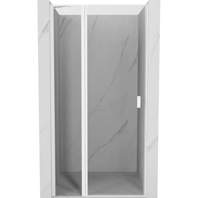 Mexen Mist drzwi prysznicowe uchylne 70 cm, transparent, białe - 8A4-070-000-20-00