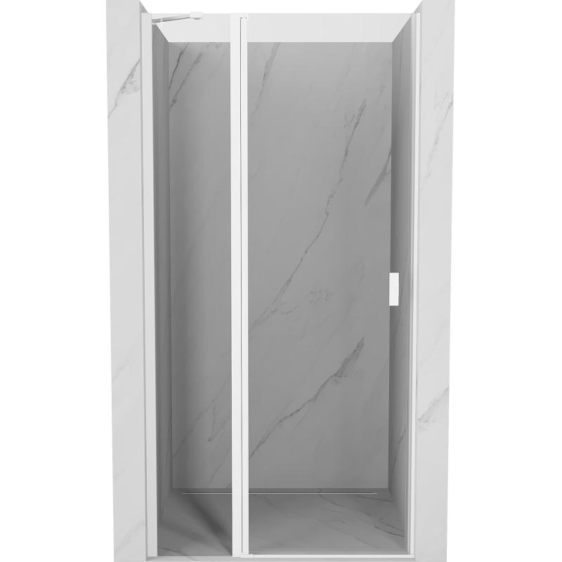 Mexen Mist drzwi prysznicowe uchylne 110 cm, transparent, białe - 8A4-110-000-20-00