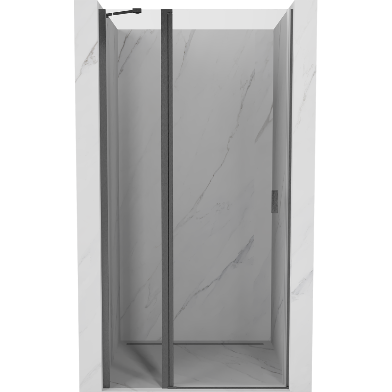 Mexen Mist drzwi prysznicowe uchylne 110 cm, transparent, gun gray szczotkowany - 8A4-110-000-66-00