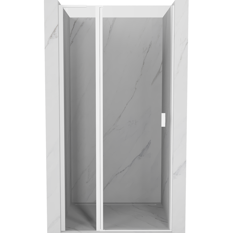 Mexen Mist L drzwi prysznicowe uchylne 90 cm, transparent, białe - 8A4L-090-000-20-00