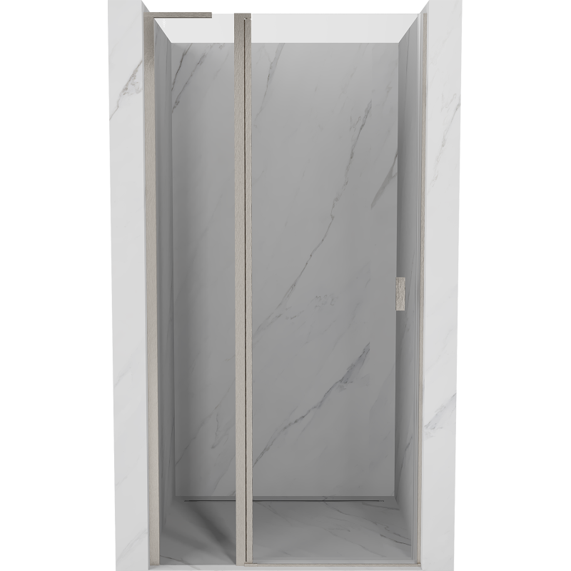 Mexen Mist L drzwi prysznicowe uchylne 90 cm, transparent, nikiel szczotkowany - 8A4L-090-000-97-00