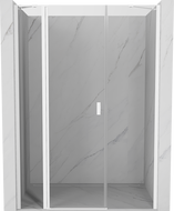 Mexen Mist drzwi prysznicowe uchylne 125 cm, transparent, białe - 8A4-125-001-20-00