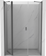 Mexen Mist drzwi prysznicowe uchylne 120 cm, transparent, gun metal - 8A4-120-001-95-00