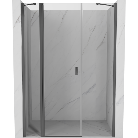 Mexen Mist drzwi prysznicowe uchylne 150 cm, transparent, gun metal - 8A4-150-001-95-00