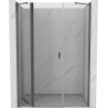 Mexen Mist drzwi prysznicowe uchylne 155 cm, transparent, gun metal - 8A4-155-001-95-00