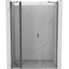 Mexen Mist drzwi prysznicowe uchylne 160 cm, transparent, gun metal - 8A4-160-001-95-00