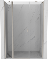 Mexen Mist drzwi prysznicowe uchylne 140 cm, transparent, nikiel szczotkowany - 8A4-140-001-97-00