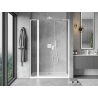 Mexen Mist L drzwi prysznicowe uchylne 155 cm, transparent, białe - 8A4L-155-001-20-00