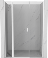Mexen Mist L drzwi prysznicowe uchylne 155 cm, transparent, białe - 8A4L-155-001-20-00