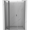 Mexen Mist L drzwi prysznicowe uchylne 155 cm, transparent, gun metal - 8A4L-155-001-95-00