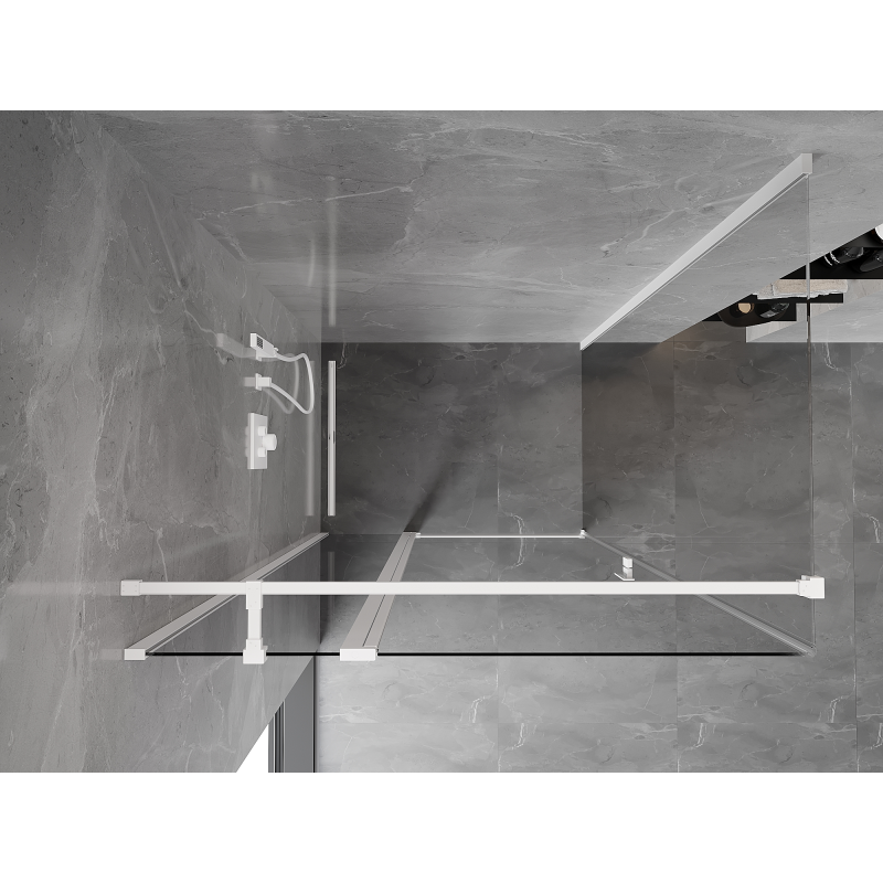 Mexen Mist T kabina prysznicowa uchylna 70 x 85 cm, transparent, biała - 8A4T-070-085-20-00