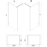 Mexen Lunar ścianka prysznicowa Walk-in prawa 90 x 200 cm, transparent 8 mm, biała - 830-090-000-20-00-P