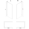 Mexen Lunar L ścianka prysznicowa Walk-in prawa 60 x 200 cm, transparent 8 mm, czarna - 830L-060-000-70-00-P