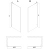 Mexen Lunar L ścianka prysznicowa Walk-in prawa 80 x 200 cm, transparent 8 mm, gun metal - 830L-080-000-95-00-P