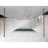 Mexen Kioto ścianka prysznicowa wolnostojąca 120 x 200 cm, ombre niebieska 8 mm, miedź szczotkowana - 800-120-002-65-46