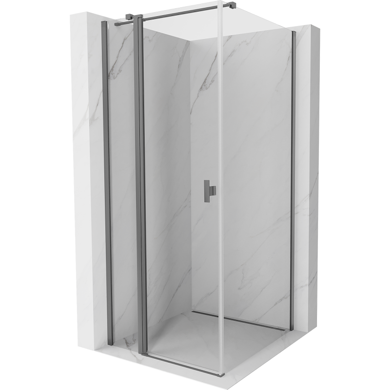 Mexen Mist T kabina prysznicowa uchylna 80 x 80 cm, transparent, gun metal - 8A4T-080-080-95-00