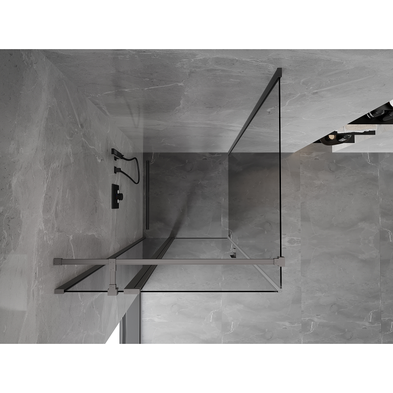 Mexen Mist T kabina prysznicowa uchylna 85 x 85 cm, transparent, gun metal - 8A4T-085-085-95-00