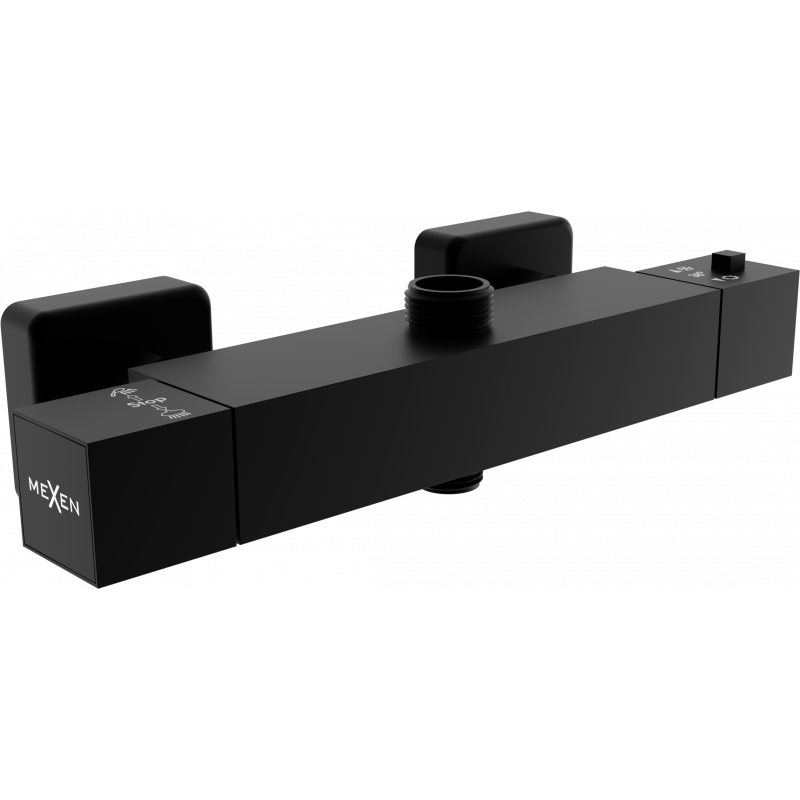 Mexen Cube termostatyczna bateria prysznicowa, czarna - 77250-70