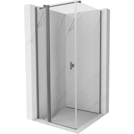 Mexen Mist T kabina prysznicowa uchylna 90 x 90 cm, transparent, gun metal - 8A4T-090-090-95-00