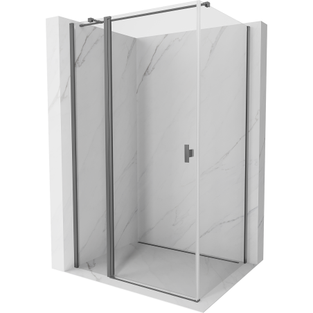 Mexen Mist T kabina prysznicowa uchylna 105 x 110 cm, transparent, gun metal - 8A4T-105-110-95-00