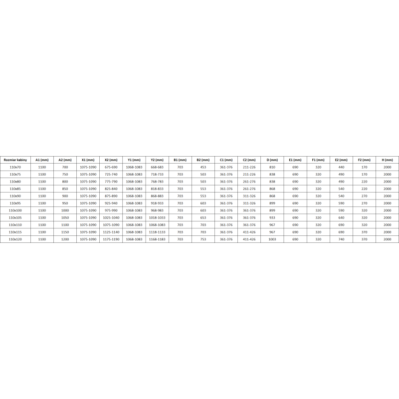 Mexen Mist Duo kabina prysznicowa uchylna 110 x 95 cm, transparent, biała - 8A4-110-095-20-00