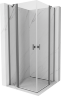 Mexen Mist Duo kabina prysznicowa uchylna 120 x 120 cm, transparent, gun metal - 8A4-120-120-95-00