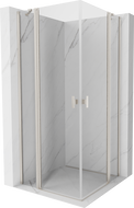 Mexen Mist Duo kabina prysznicowa uchylna 80 x 80 cm, transparent, nikiel szczotkowany - 8A4-080-080-97-00