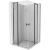 Mexen Mist L Duo kabina prysznicowa uchylna 90 x 90 cm, transparent, gun gray szczotkowany - 8A4L-090-090-66-00