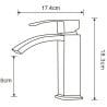 Mexen Libra bateria umywalkowa, złota - 745100-50