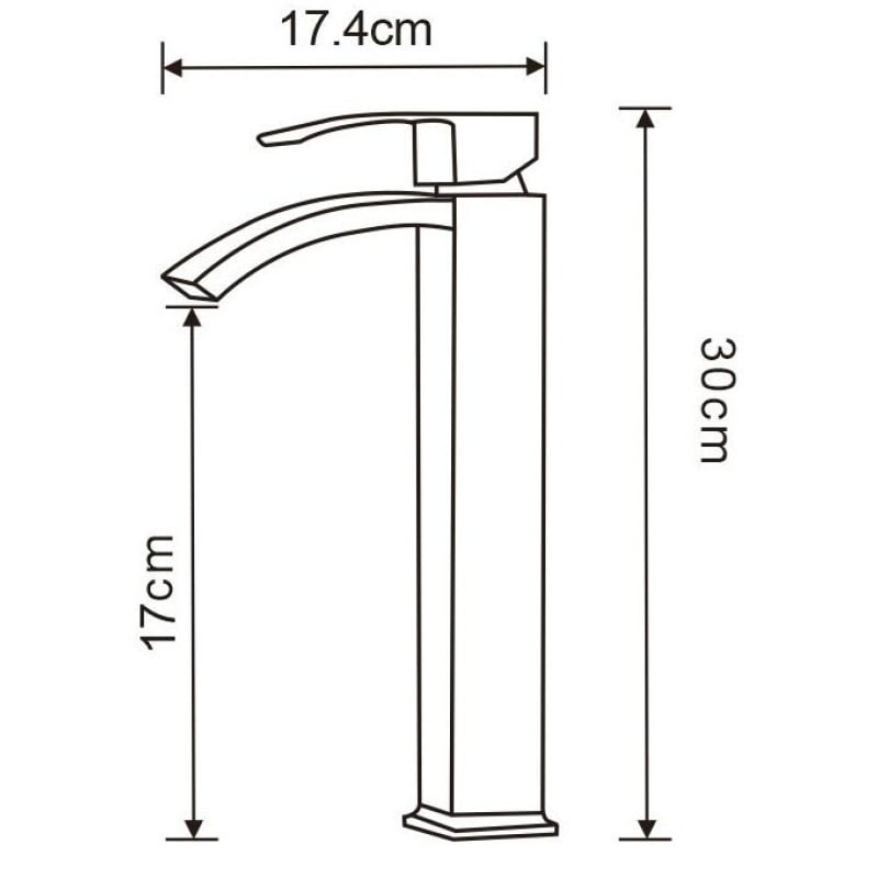 Mexen Libra bateria umywalkowa wysoka, czarna - 745110-70
