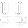 Mexen Mist L Duo kabina prysznicowa uchylna 100 x 95 cm, transparent, gun gray szczotkowany - 8A4L-100-095-66-00