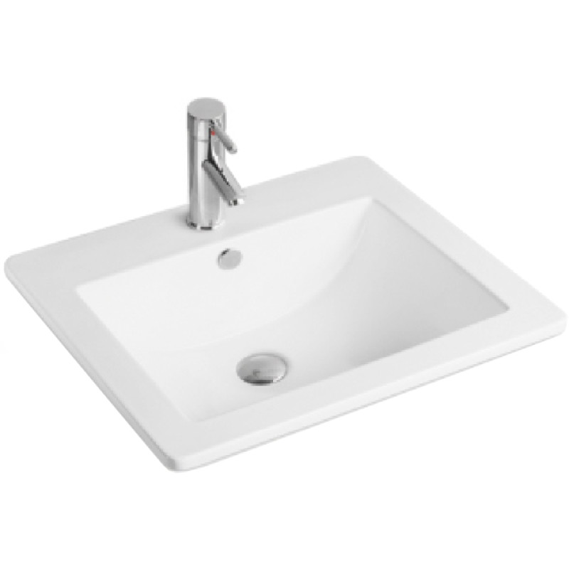 Mexen Lora umywalka wpuszczana w blat 53 x 46 cm, biała - 25365300