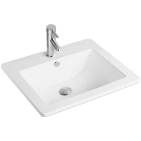 Mexen Lora umywalka wpuszczana w blat 53 x 46 cm, biała - 25365300