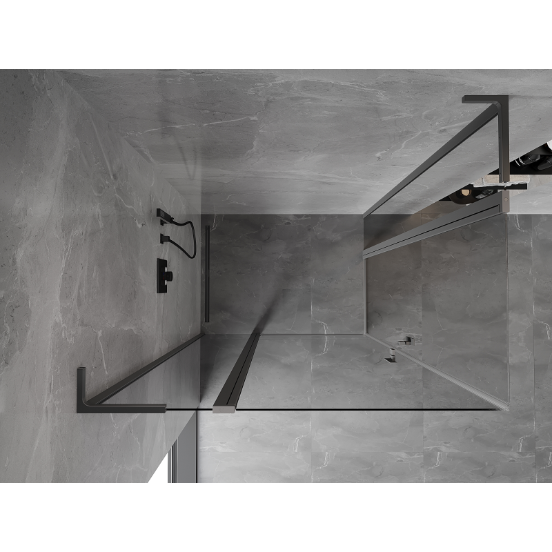 Mexen Mist L Duo kabina prysznicowa uchylna 120 x 105 cm, transparent, gun metal - 8A4L-120-105-95-00