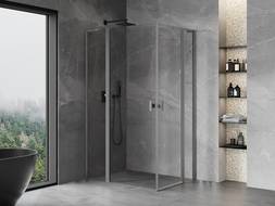 Mexen Mist L Duo kabina prysznicowa uchylna 120 x 115 cm, transparent, gun metal - 8A4L-120-115-95-00