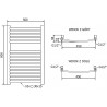 Mexen Helios grzejnik łazienkowy 800 x 500 mm, 301 W, miedź szczotkowana - W103-0800-500-00-65
