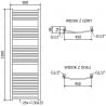 Mexen Helios grzejnik łazienkowy 1500 x 500 mm, 534 W, miedź szczotkowana - W103-1500-500-00-65