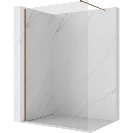 Mexen Kioto ścianka prysznicowa Walk-in 70 x 200 cm, transparent 8 mm, brąz szczotkowany - 800-070-101-33-00