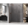Mexen Kioto ścianka prysznicowa Walk-in 90 x 200 cm, transparent 8 mm, brąz szczotkowany - 800-090-101-33-00